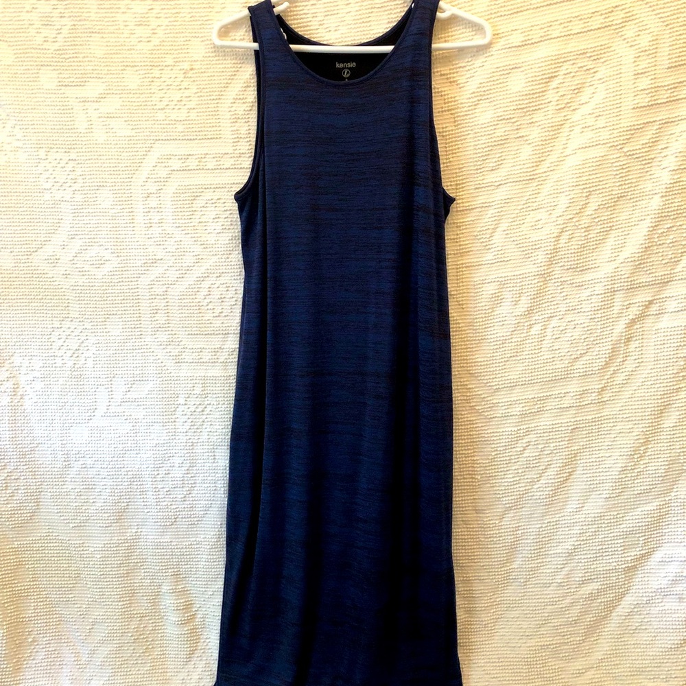 Midi shift knit dress